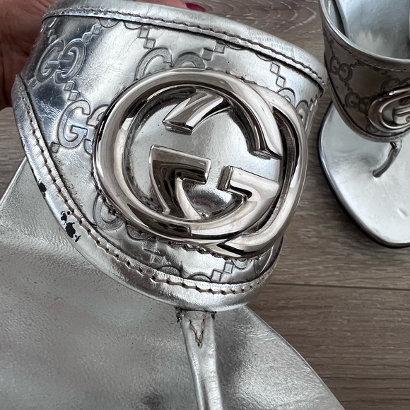 Sandals Gucci argenté - Picture 4 of 12